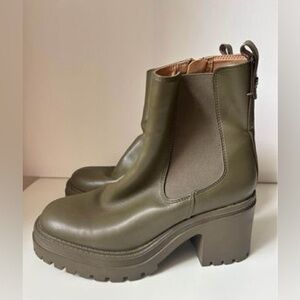 Green Platform Boots